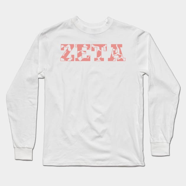 Zeta Cow Pattern Long Sleeve T-Shirt by Rosemogo